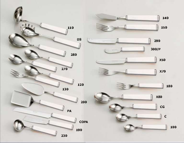 Cuterly flatware 37 colonna-portata-avorio