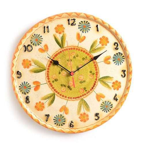 È Sempre Festa - orologio da muro verde