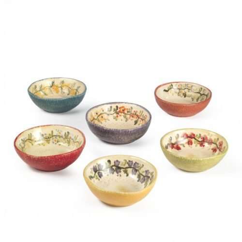 Home 29 Terra Fiorita – Set 6 assorted color Small bowls – TF6/14/SET