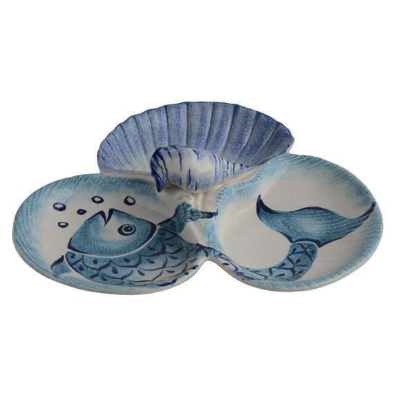 MD1824_LR Modigliani - Mediterranean 3-shell appetizer plate