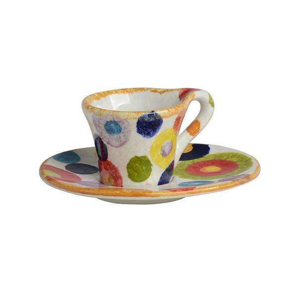 POP90-C Modigliani - POP coffee cup with saucer circles