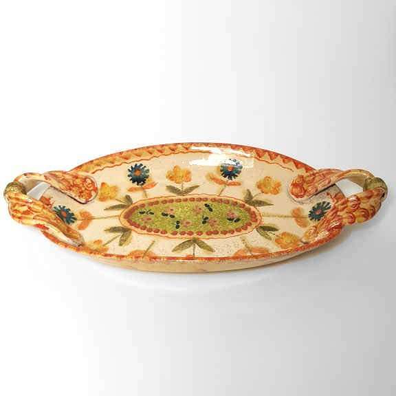 FE16-V oval with green handles 2 È Sempre Festa - oval w/green handles